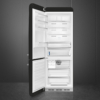 Kép 2/6 - FAB38LBL5 - Smeg Kombinált alulfagyasztós hűtőszekrény fekete balos