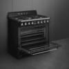 Kép 6/8 - TR90BL9 - Smeg range cooker gáz főzőlappal fekete