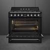 Kép 4/8 - TR90BL9 - Smeg range cooker gáz főzőlappal fekete