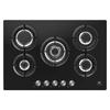 Kép 1/3 - MD0901008 - Master Kitchen beépíthető gáz főzőlap 75cm fekete - MKHG 7541-PR TC BK