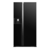 Kép 1/5 - SX700GPRU0.GBK - Hitachi szabadonálló Side By Side hűtőszekrény  fekete üveg