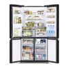 Kép 4/12 - WB640VRU0.GBK - Hitachi szabadonálló 4 ajtós hűtőszekrény és fagyasztó fekete üveg
