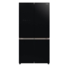 Kép 1/7 - WB640VRU0.GBK - Hitachi szabadonálló 4 ajtós hűtőszekrény és fagyasztó fekete üveg