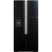 W661PRU1.GBK -  Hitachi 4 ajtós fekete üveg felülfagyasztós hűtőszekrény