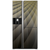 M700VAGRU9X.DI - Hitachi side-by-side 3 ajtós hűtőszekrény és fagyasztó vákumfiókkal onyx üveg 