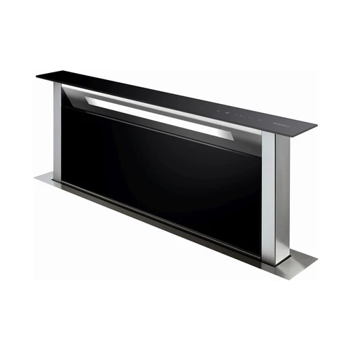 DHD7961B - De Dietrich pultba süllyeszthető páraelszívó, 86 cm, inox/fekete üveg