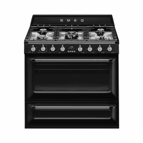 TR90BL9 - Smeg range cooker gáz főzőlappal fekete